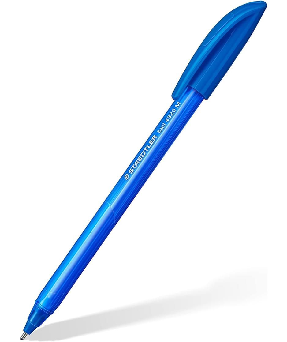 Bolígrafo triangular color azul, ancho de línea M Staedtler