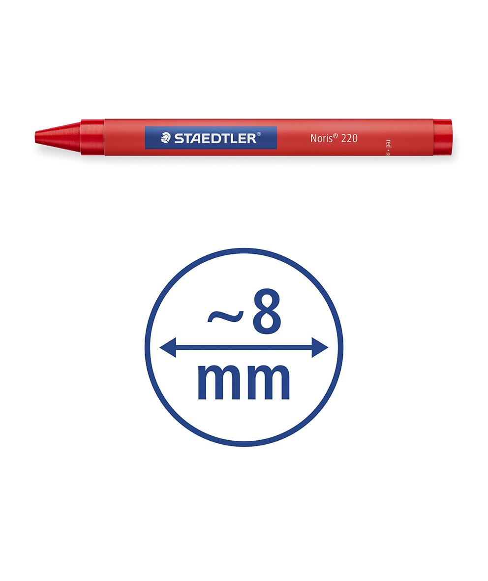 Crayones escolares caja de 8 unidades Staedtler Noris tamaño