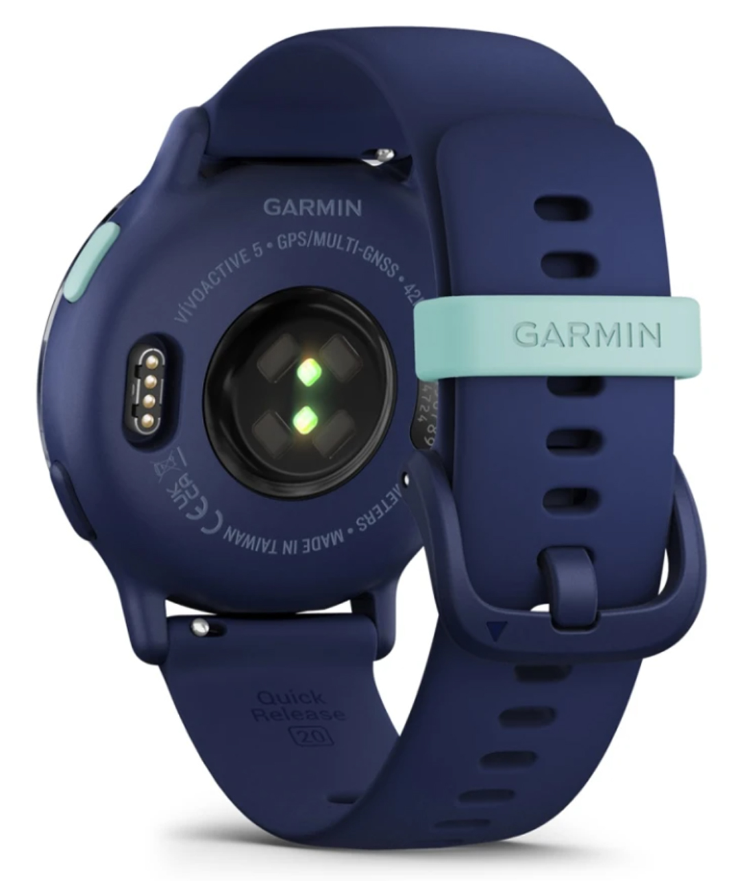 Reloj inteligente Vívoactive 5 Azul Garmin vista trasera