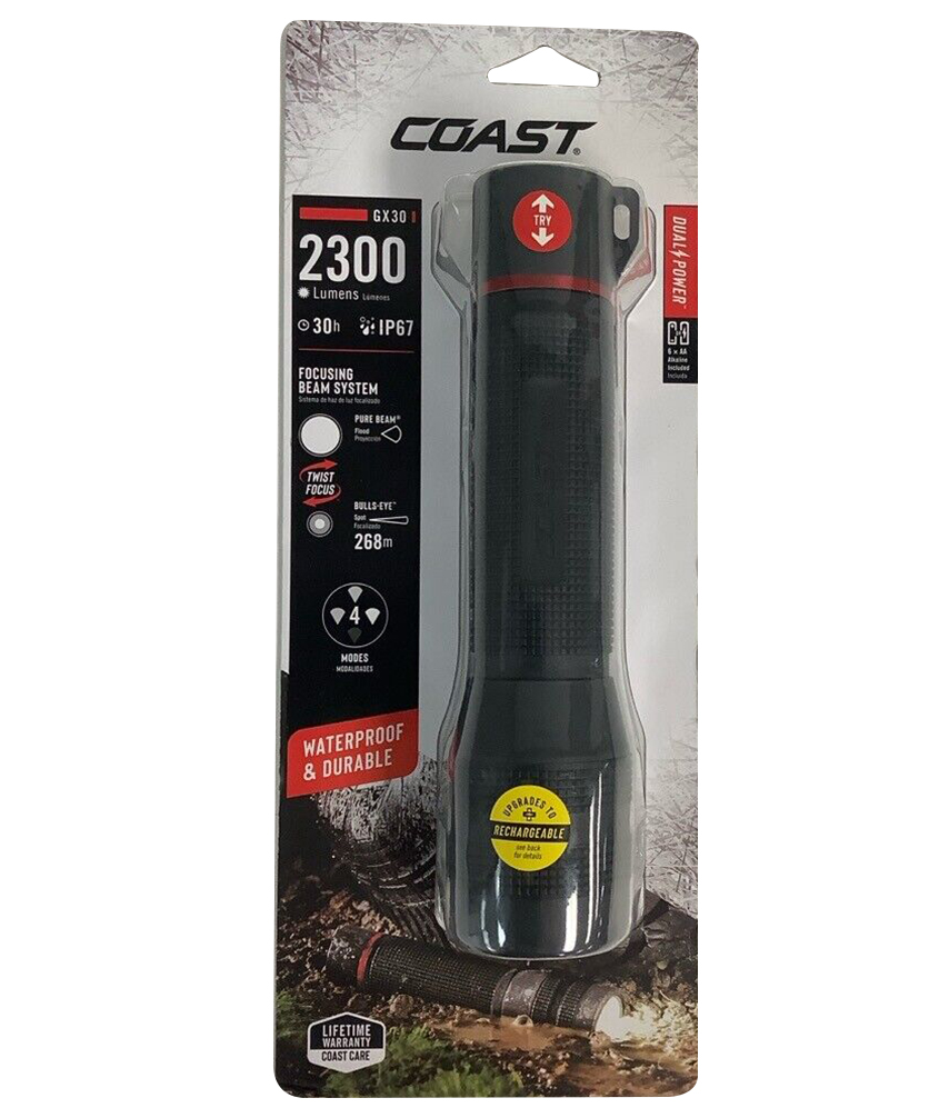 Linterna impermeable Coast GX30 en caja